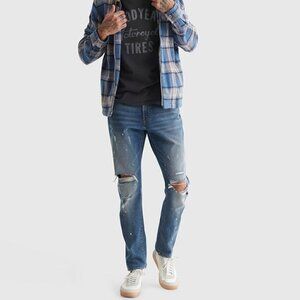 Lucky Brand Mens 411 Hooper Athletic Taper Destruction Jean 29 x 32